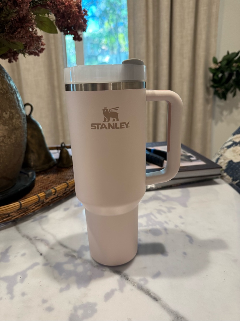 Stanley Pink Travel Mug with Handle - Insulated Stainless Steel 40 oz